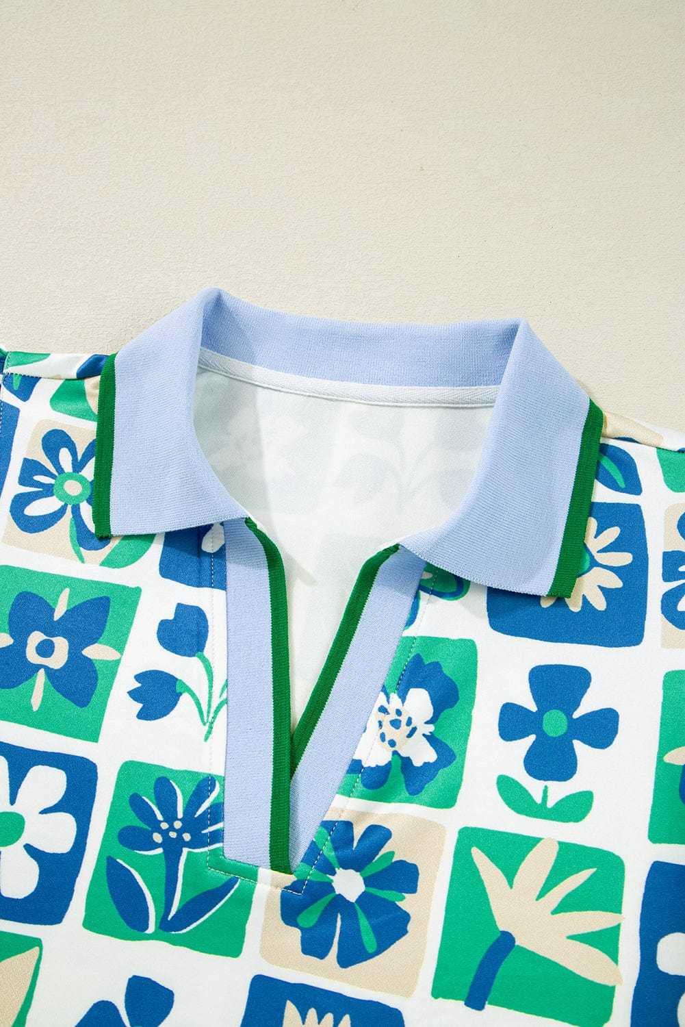 Floral Fusion Flutter Blouse