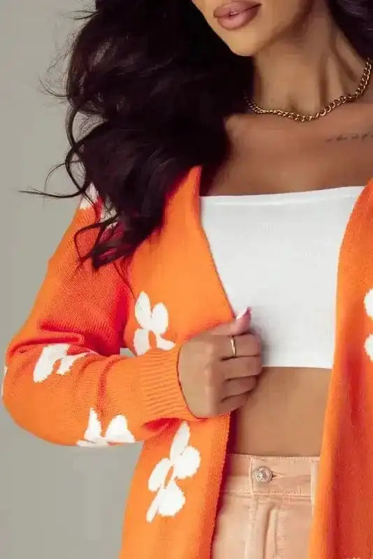 Floral Loose Open Cardigan