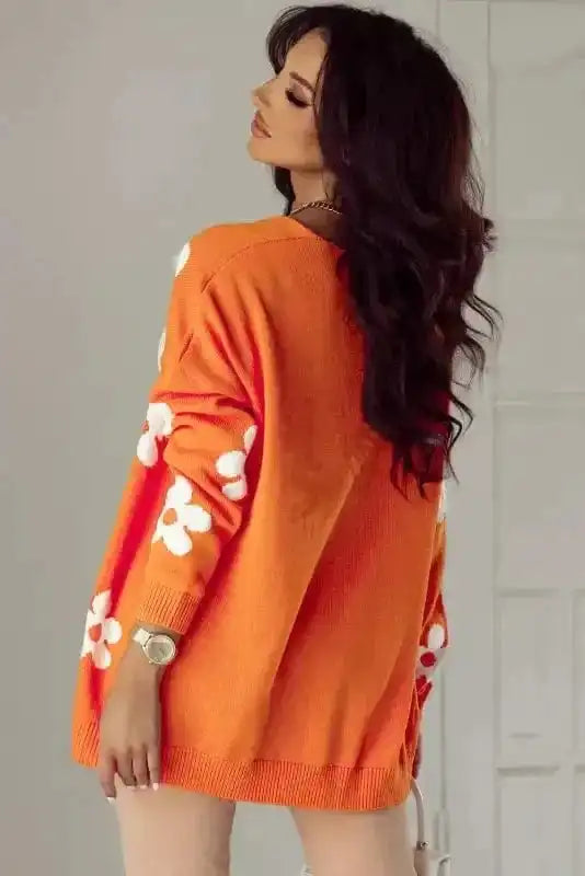 Floral Loose Open Cardigan