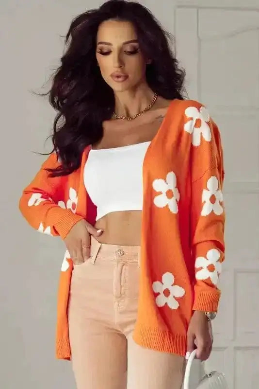 Floral Loose Open Cardigan