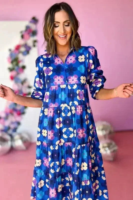 Country Charm Floral Midi Dress