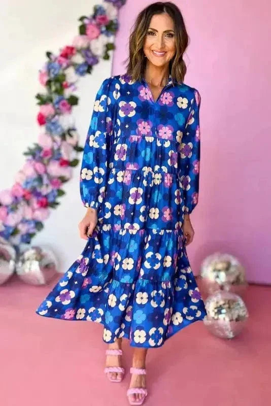 Country Charm Floral Midi Dress