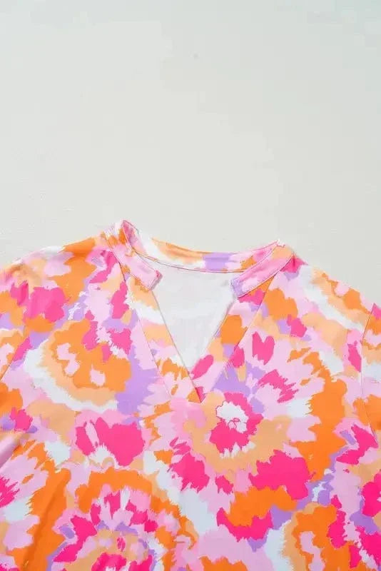 Blossom Curve V-Neck Blouse