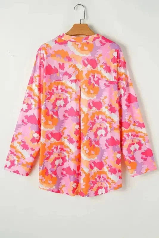 Blossom Curve V-Neck Blouse