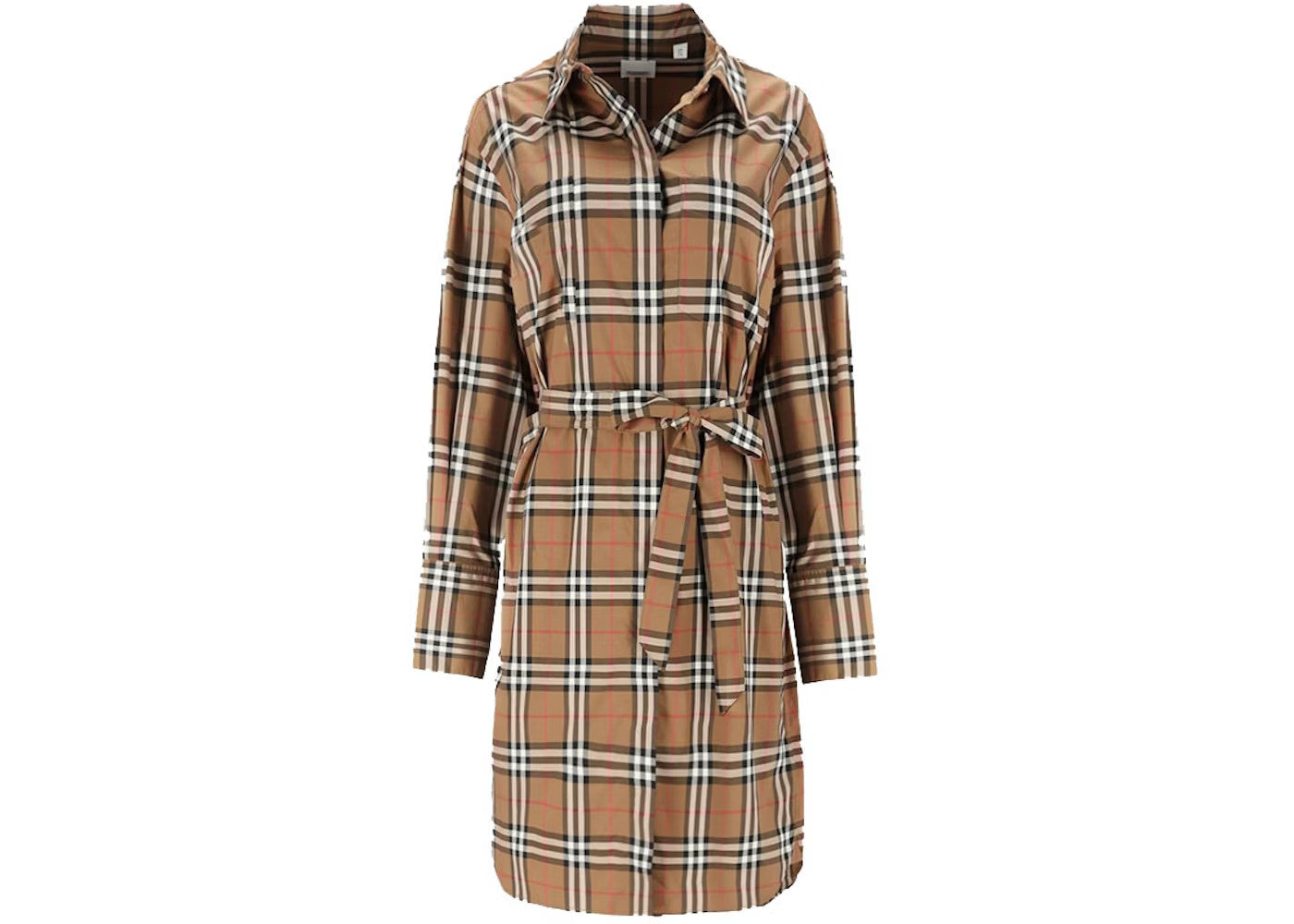 Authentic NEW BURBERRY Women's Taupe Brown IVERY Check Dress 6 US M to L