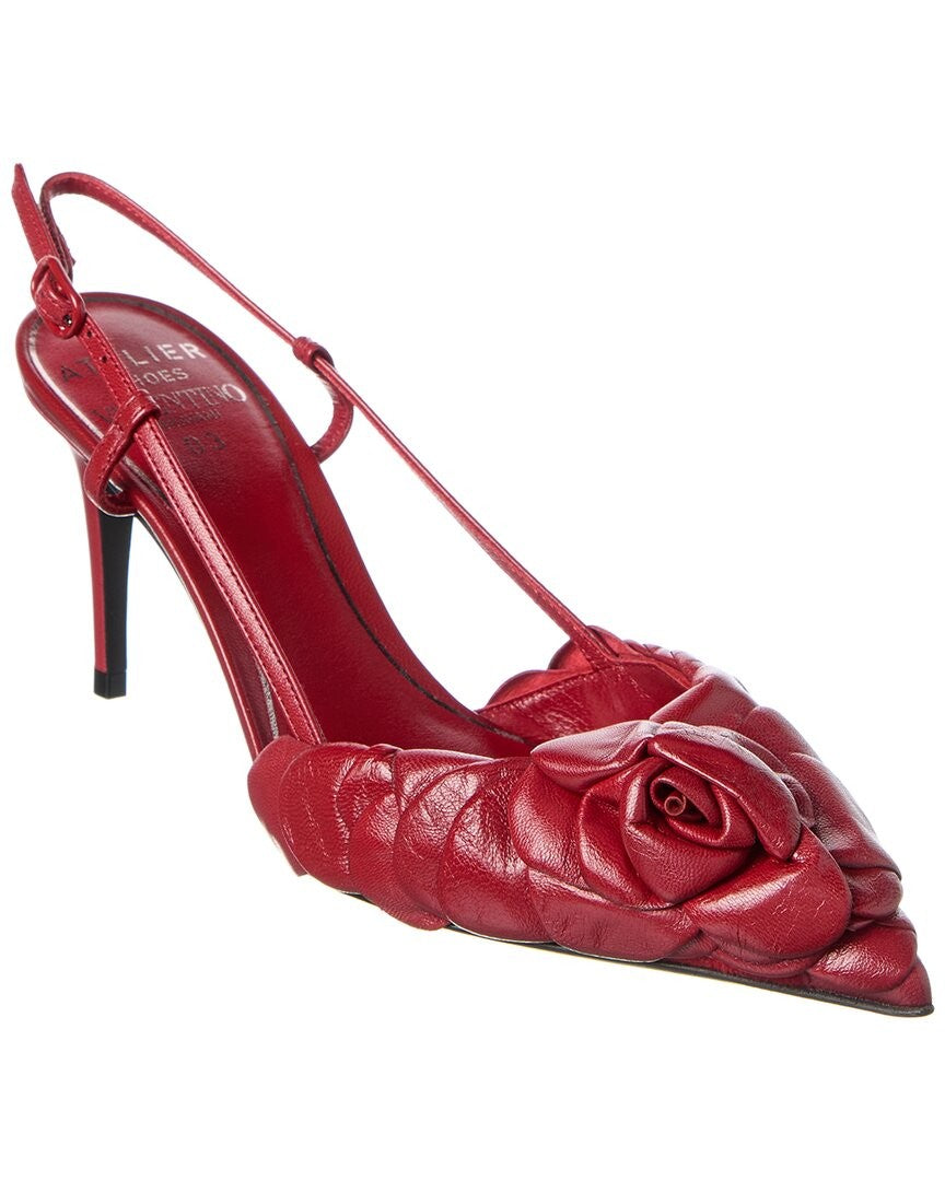 Valentino Atelier 03 Rose Edition 80 Leather Slingback Pump Women's