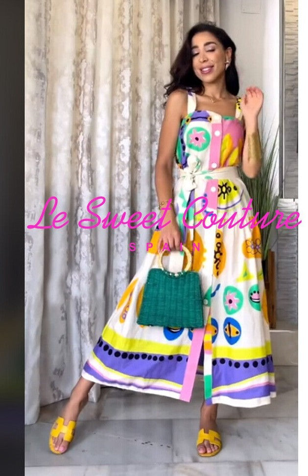 ZARA WOMAN NWT SS23 PRINTED MIDI DRESS MULTICOLOR ALL SIZES 7698/026