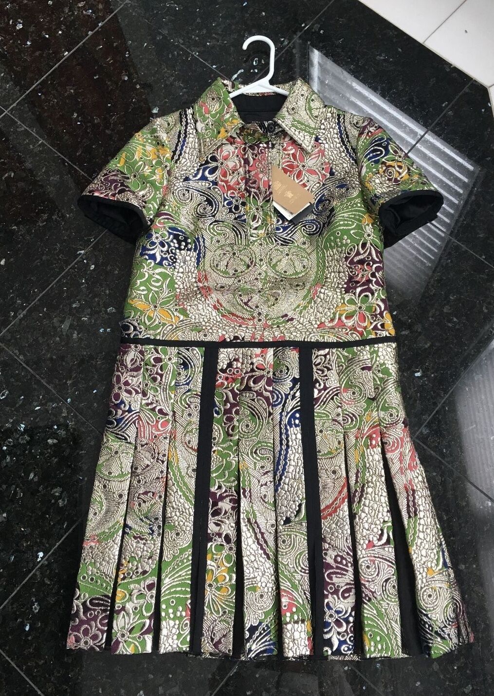 ! Burberry London Prorsum Paisley & Floral Jacquard Dress NWT $2995 2