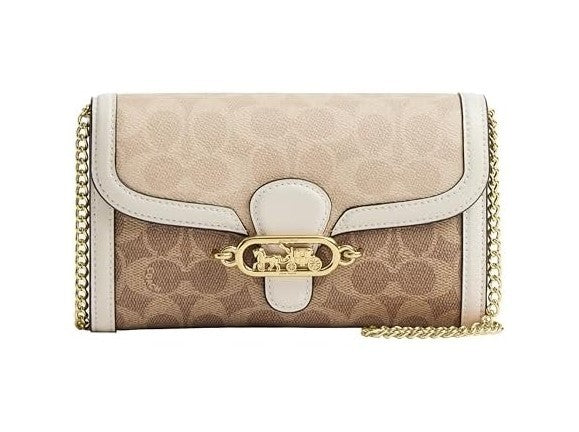Brand New Coach Jade Chain Crossbody, IM/Tan/Sand/Chalk retail: $205