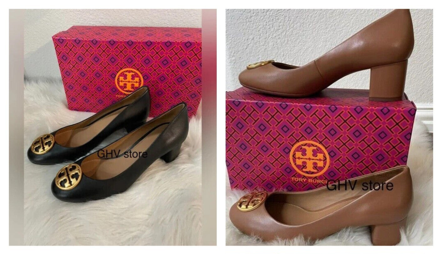 Tory Burch Chelsea 50mm Soft Nappa Leather Pump Shoes eBay Item 364140024959
