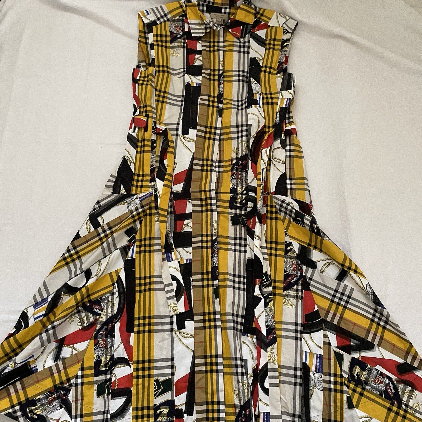 Burberry dress women Size US 10 Multicolor Sasha Sleeve Over Knees Cloche Auth.