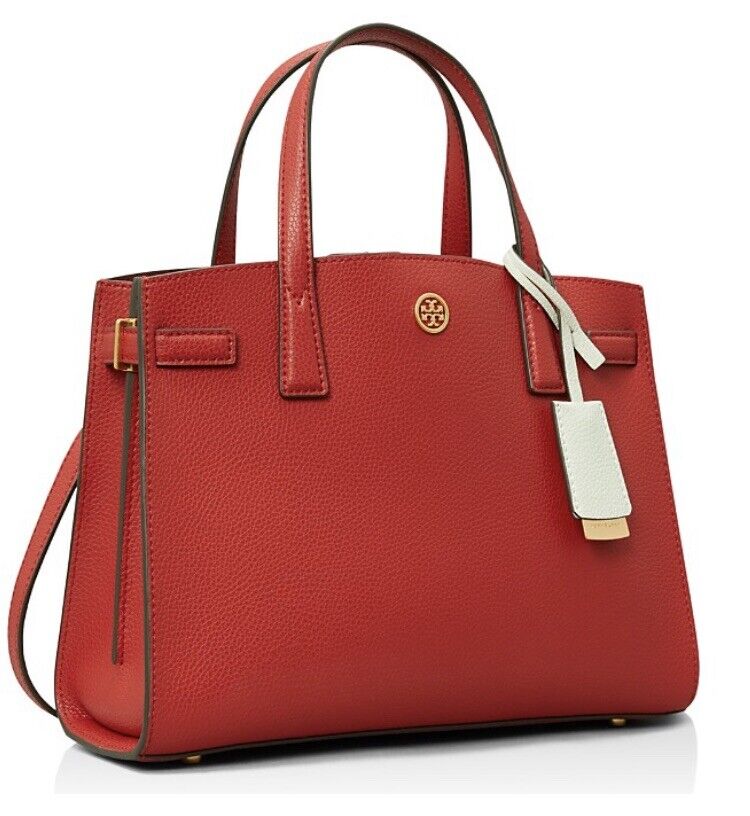 Tory Burch Walker Small Satchel Color Bright Carnelian Style #73625 eBay Item 126330462219