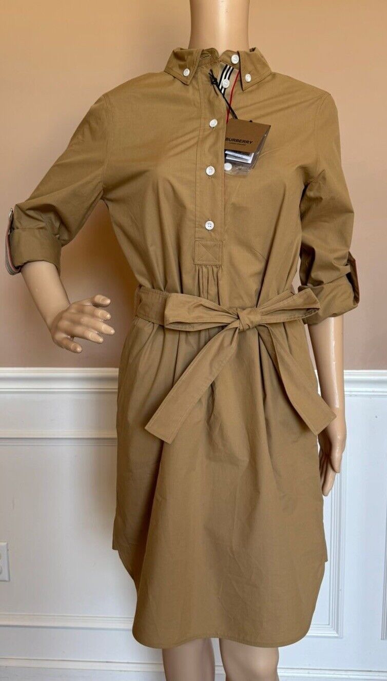 Burberry Giovanna Womenâ€™s Camel Check Dress 4 US (38 Euro) 8080960 NWT $960